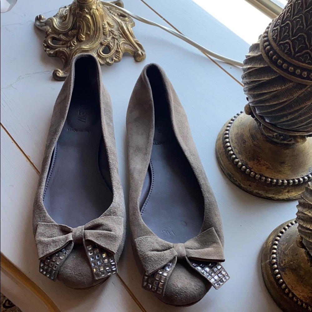 J crew suede ballet flats